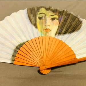 Kees Van Dongen Woman With Black Hat Hand Fan Del